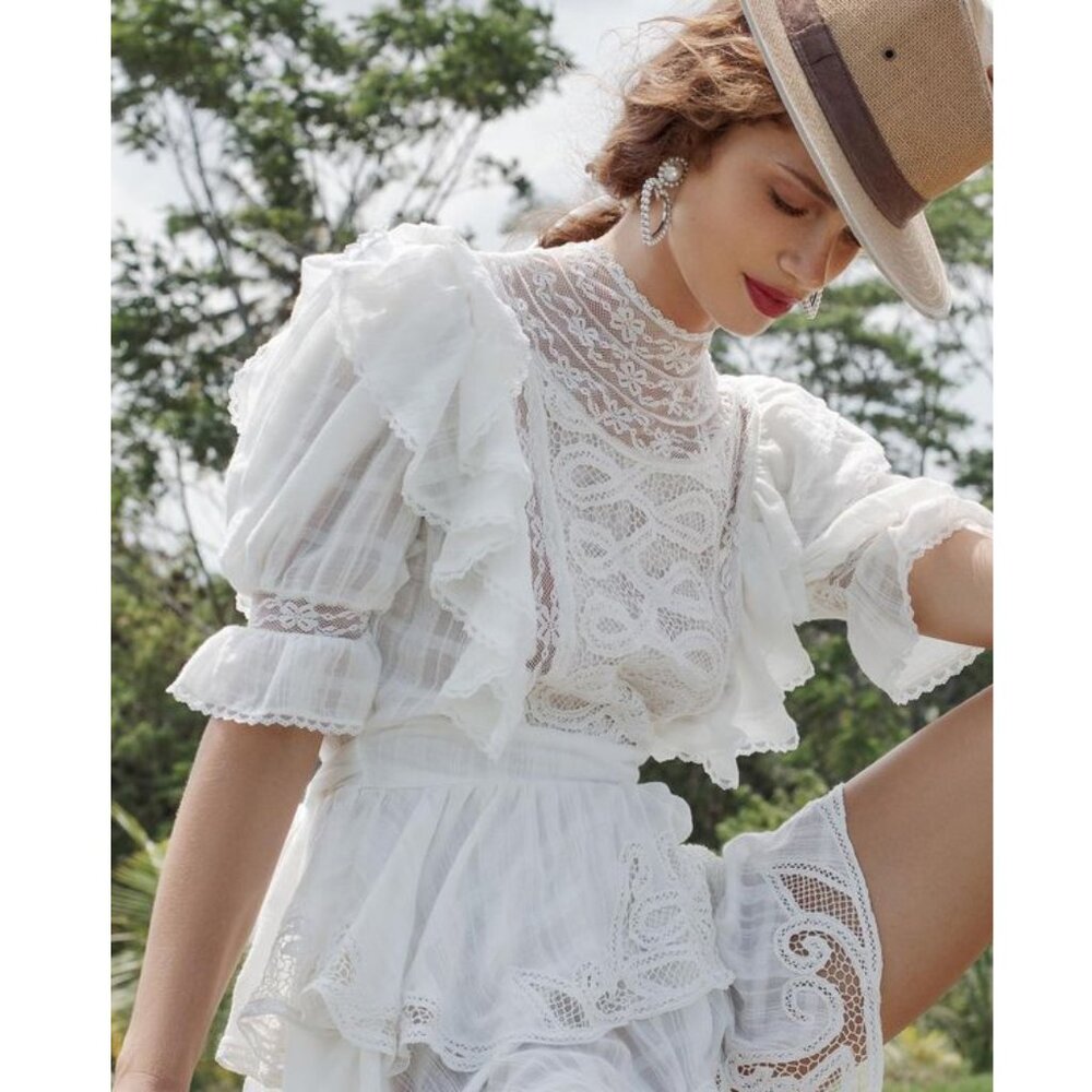 Fillyboo White Lace Mini Dress
